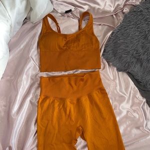 Orange VS PINK matching workout set